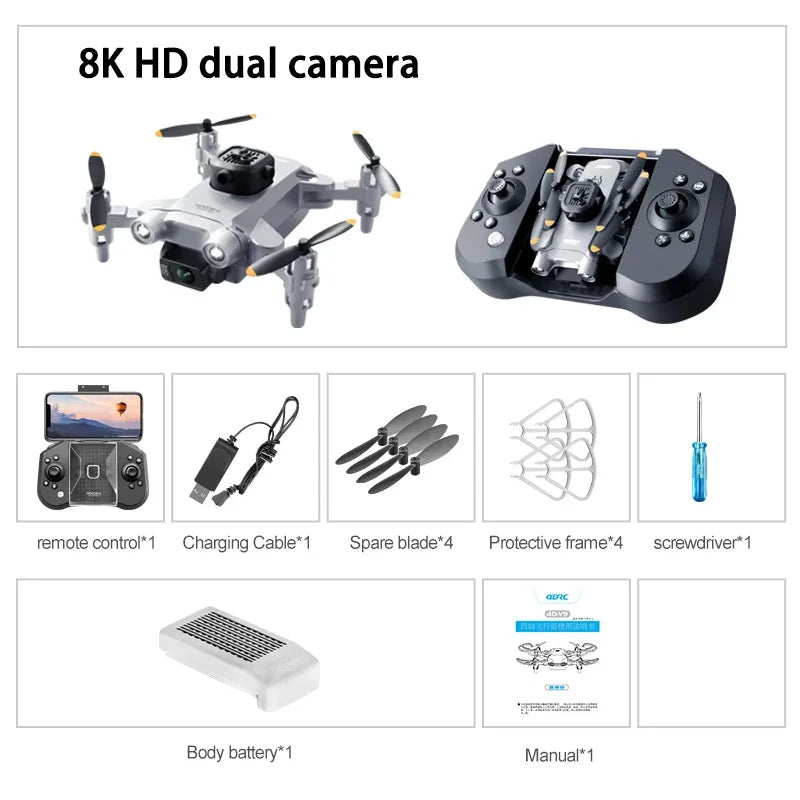 XIAOMI V30 Mini Drone 8K 4DRC  with Camera HD 4K FPV RC Drones Profesional Five-sided Obstacle Avoidance Helicopter Drone Toy