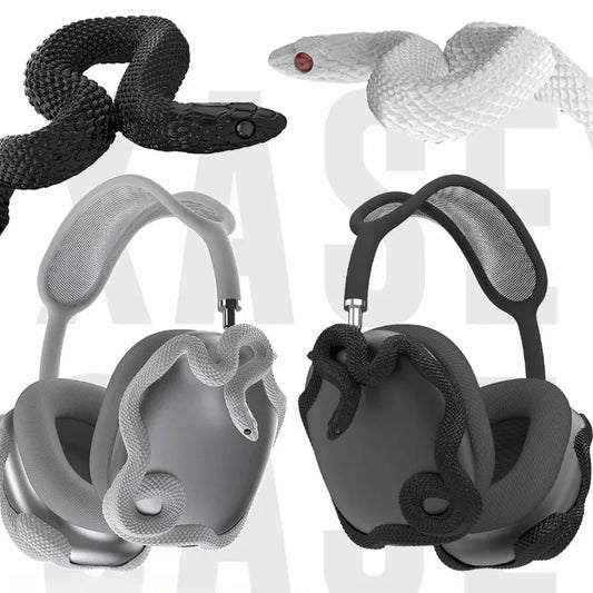 Snake's Aura Airpods Max Case Cover 3D Creativity Resin Earphone Cases Protective Sleeve for Headphone Accessories Gift