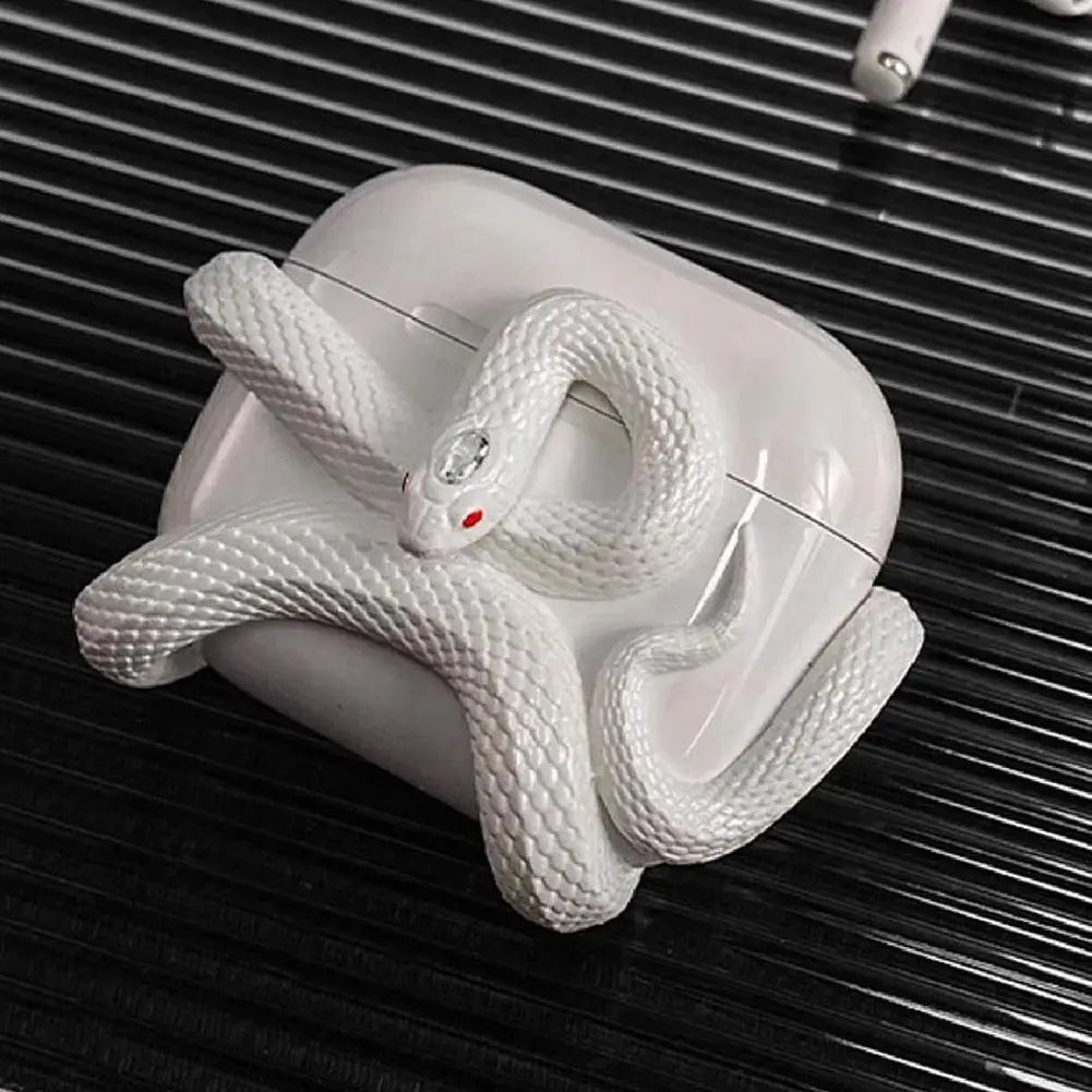 Snake's Aura AirPods Pro/2/3 Snake-shaped Earphone Protective Case Anti-drop And Scratch-resistant Hollow Design Resin Earphone Case