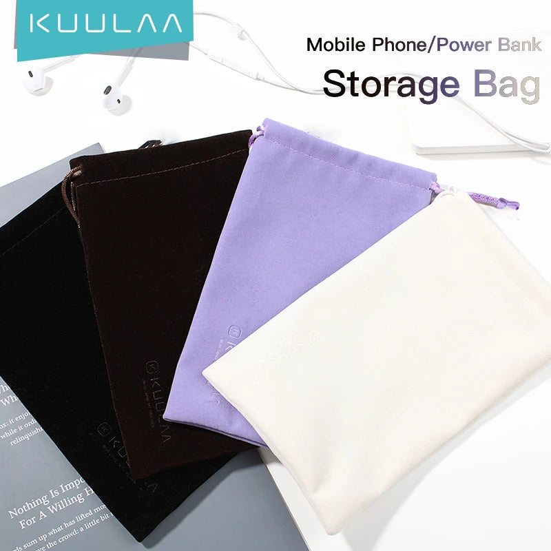 KUULAA Power Bank Case Phone Pouch for iPhone Samsung Xiaomi Huawei Waterproof Powerbank Storage Bag Mobile Phone Accessories